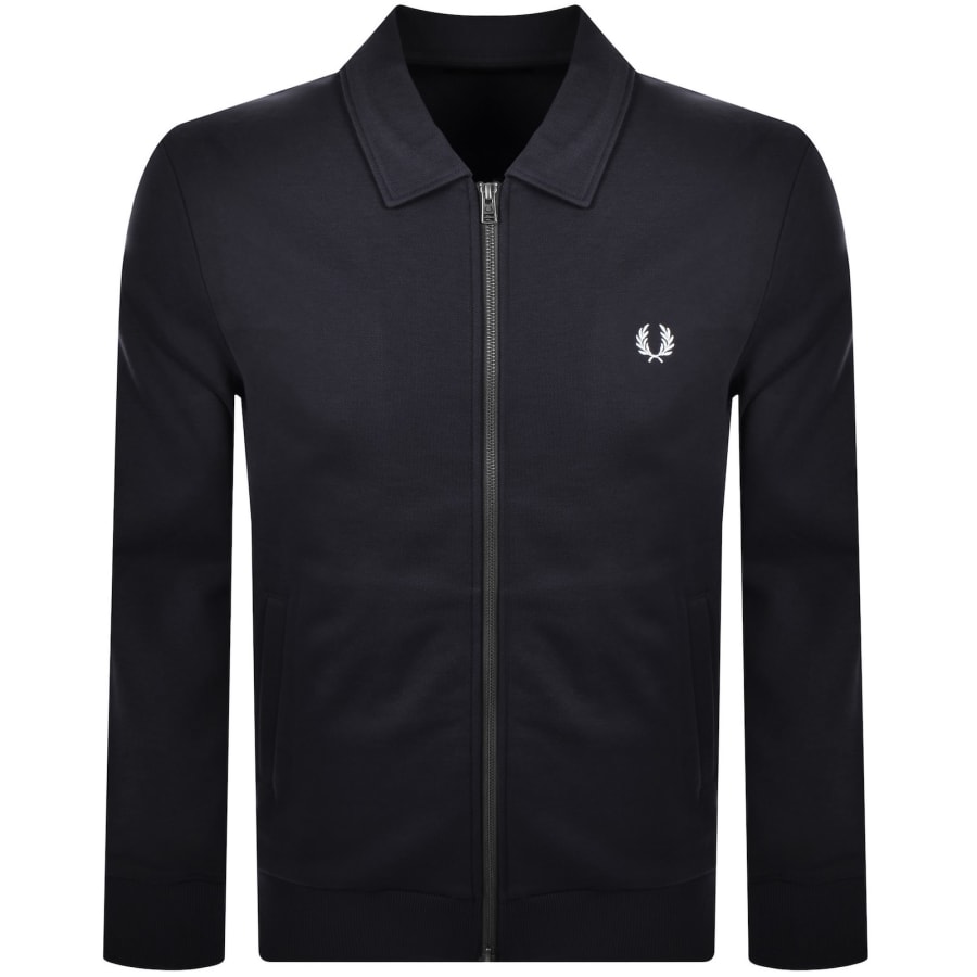 FRED PERRY Tipped Sweatshirtネイビー UK 10 Fred Perry Tipped